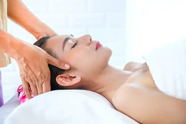 Indian Head Massage treatment at Elite Beauty Canterbury beauty salon.